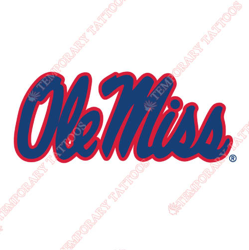 Mississippi Rebels Customize Temporary Tattoos Stickers NO.5119